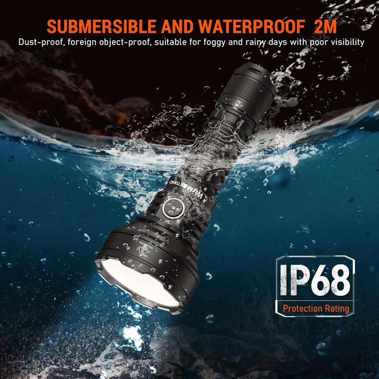Wurkkos TD01C Rechargeable Tactical Flashlight 1800Lm USB C Waterproof