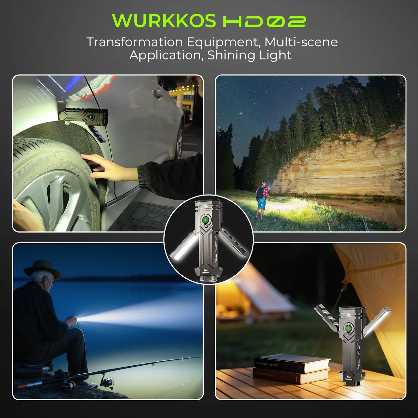 Wurkkos HD02 LED Flashlight Portable Outdoor Camping Hunting High Lumens