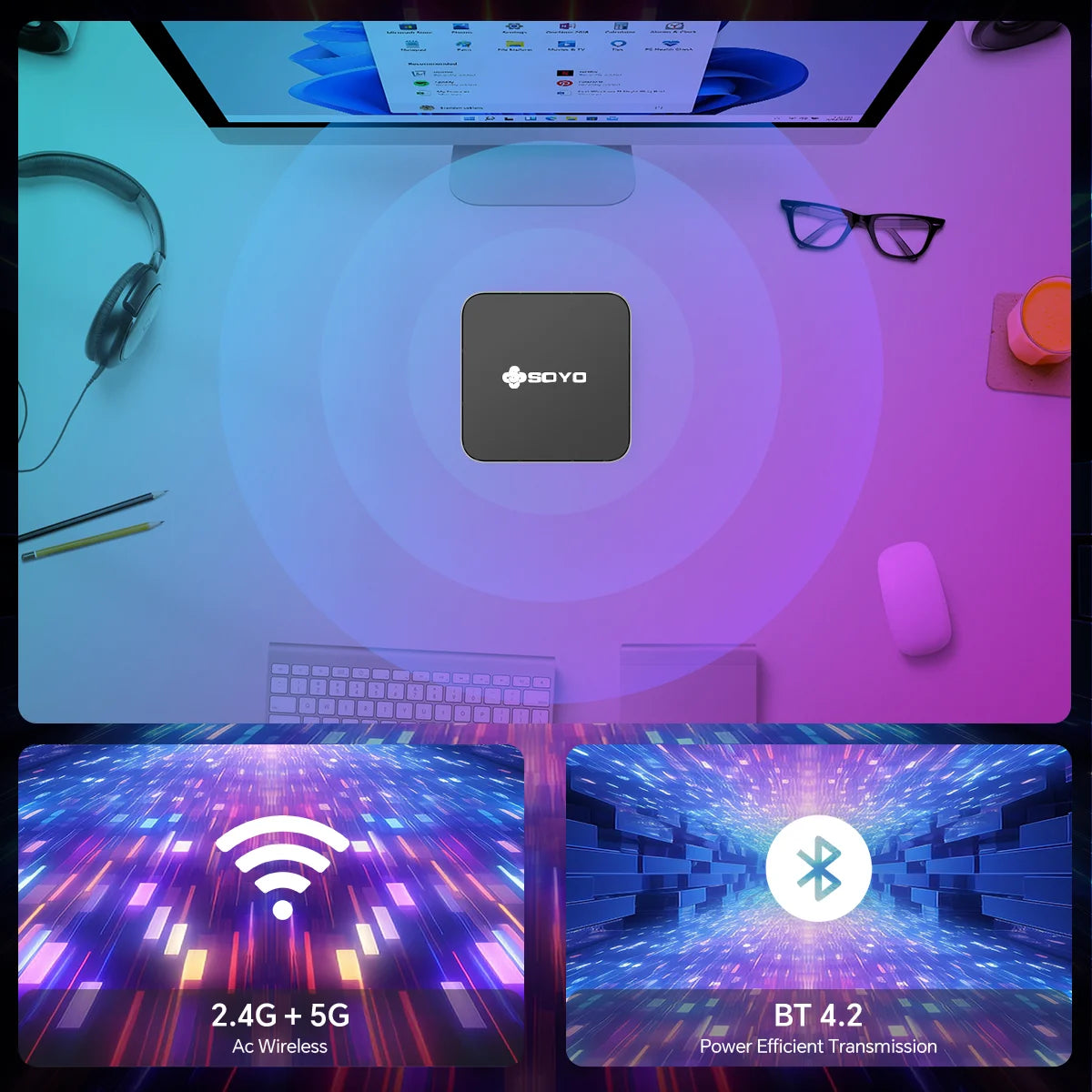 SOYO Y5Plus Mini PC Intel i7 EightGigabytesMemory 128GB