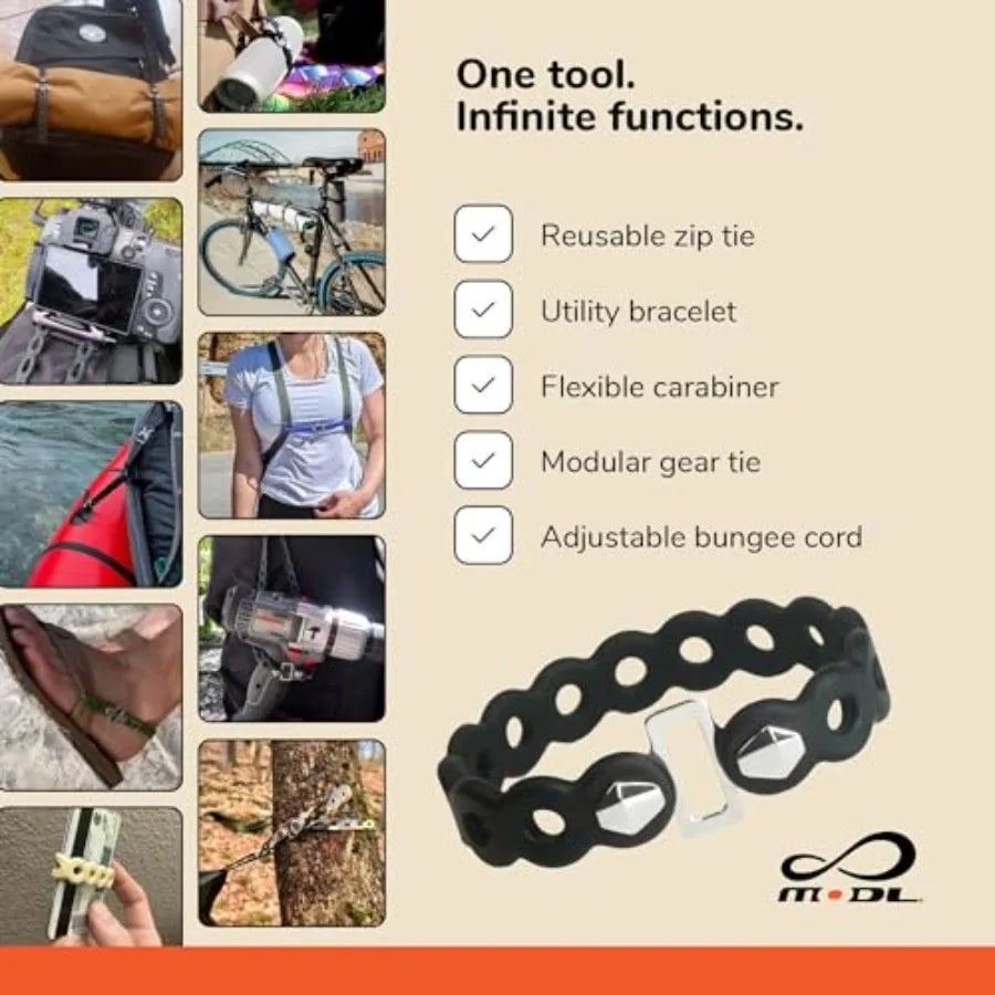 Modular Straps 4 Pack Flexible Multi Tool Gear Strap for Outdoor