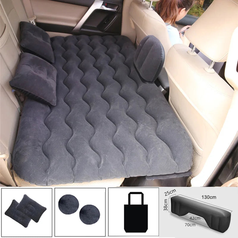 Portable Inflatable Car Back Seat Mattress Air Bed For SUV