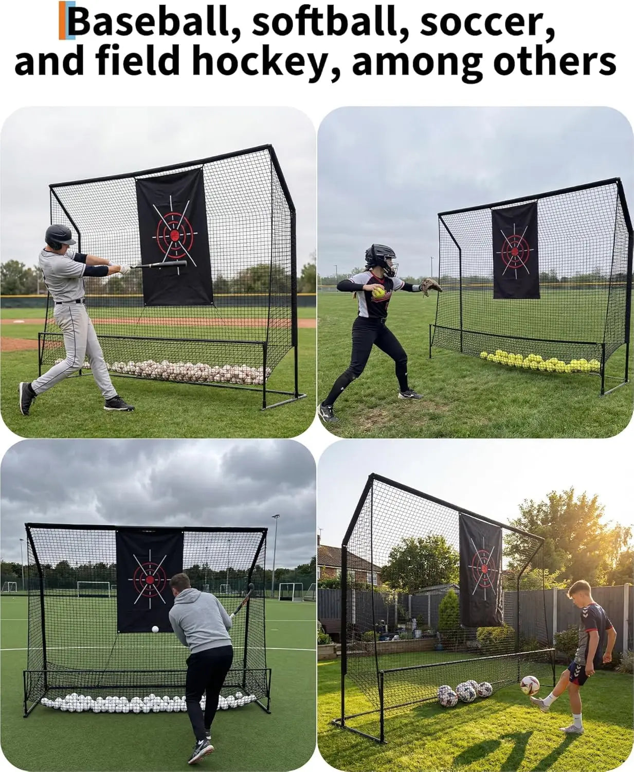 HiMISS Golf Practice Net 10x7.5ft Heavy Duty Swing Chipping Trainer for Backyard Golfers with Aim Cloth Carry Bag