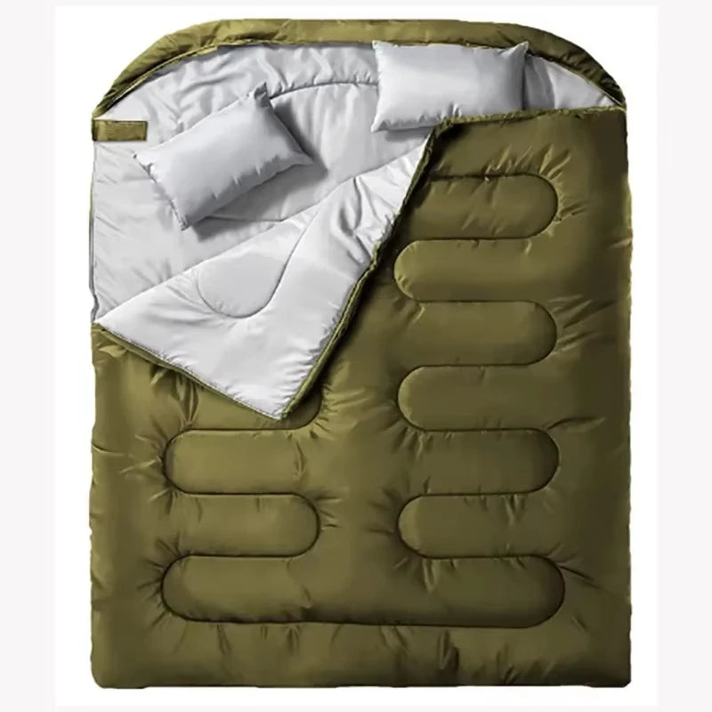 Double Camping Sleeping Bag Ultralight Waterproof 4 Season Backpacking