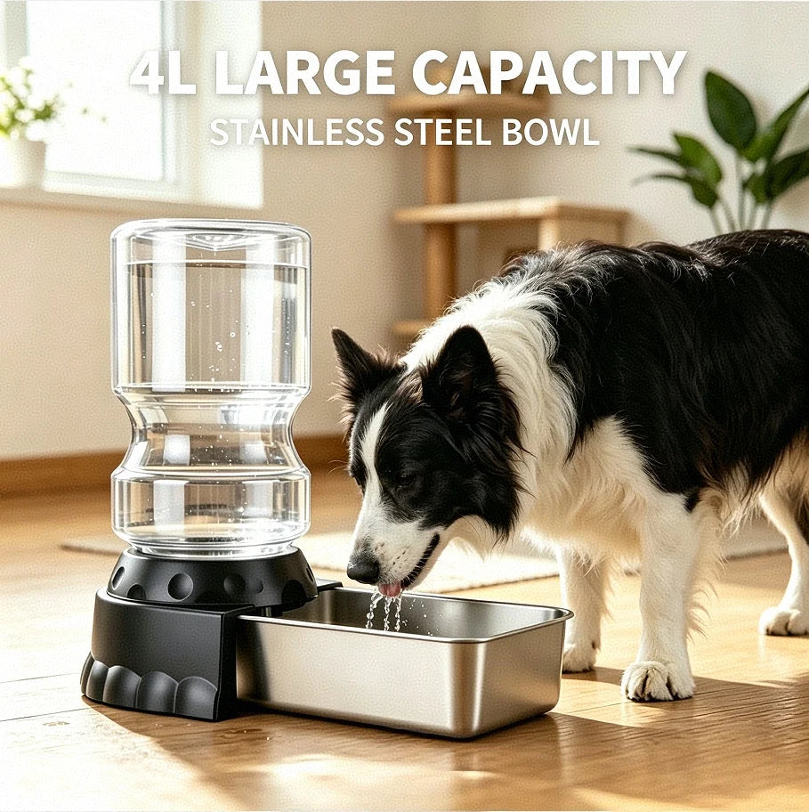 BOOTEELY Pet Water Dispenser 4L Gravity Set Automatic Water Dispenser for Dogs Cats Pets Animals Large Capaci