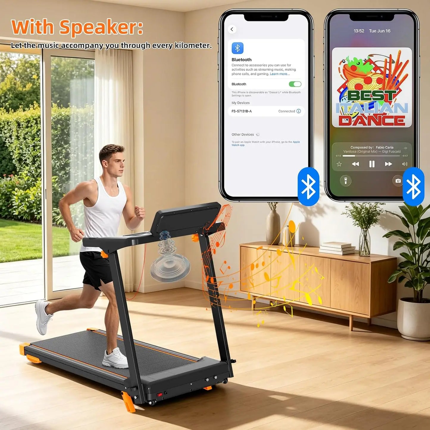 Foldable Walkpad Treadmill With 12 Incline And Led Display