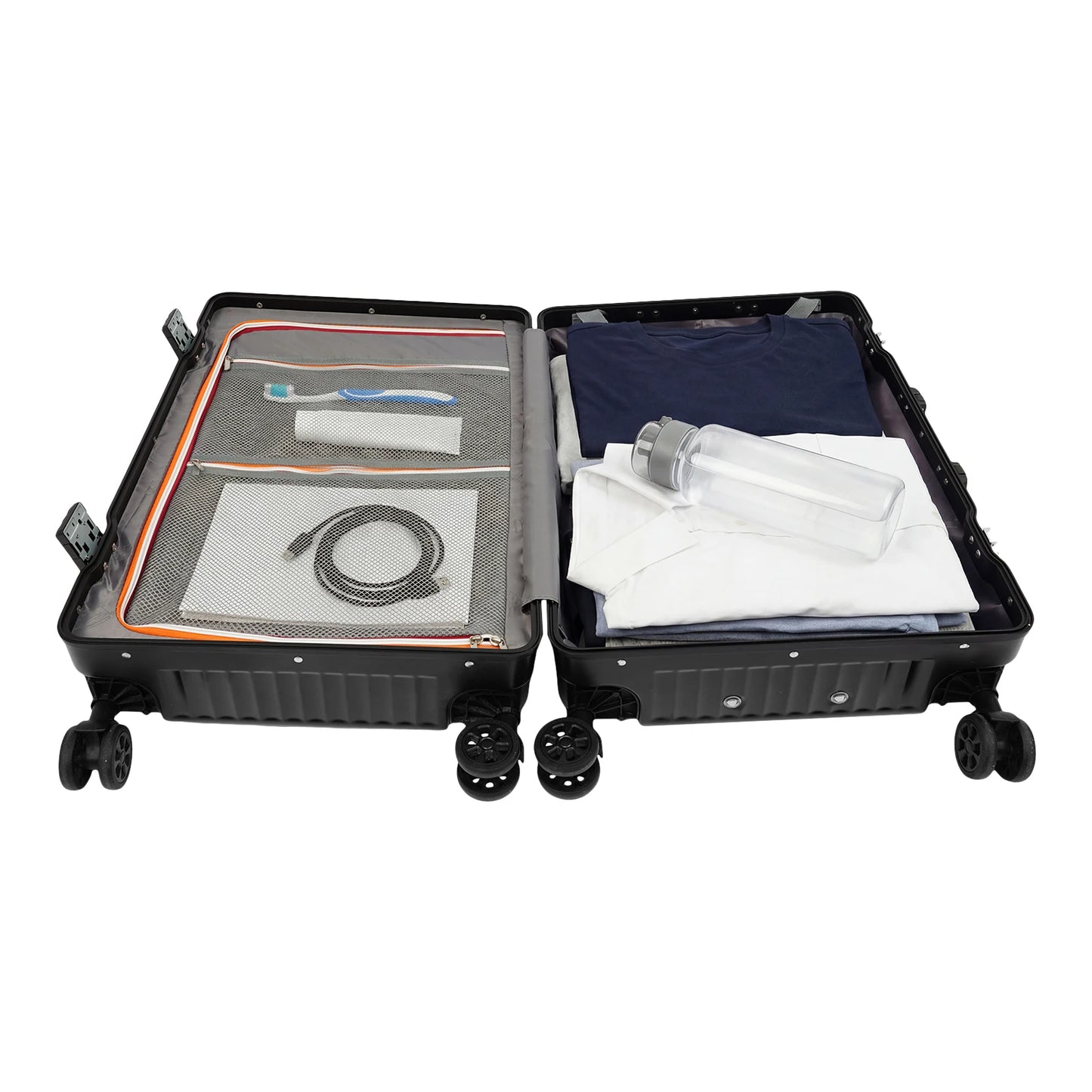 Top Opening Rolling Travel Luggage With Spinner Wheels TSA Lock