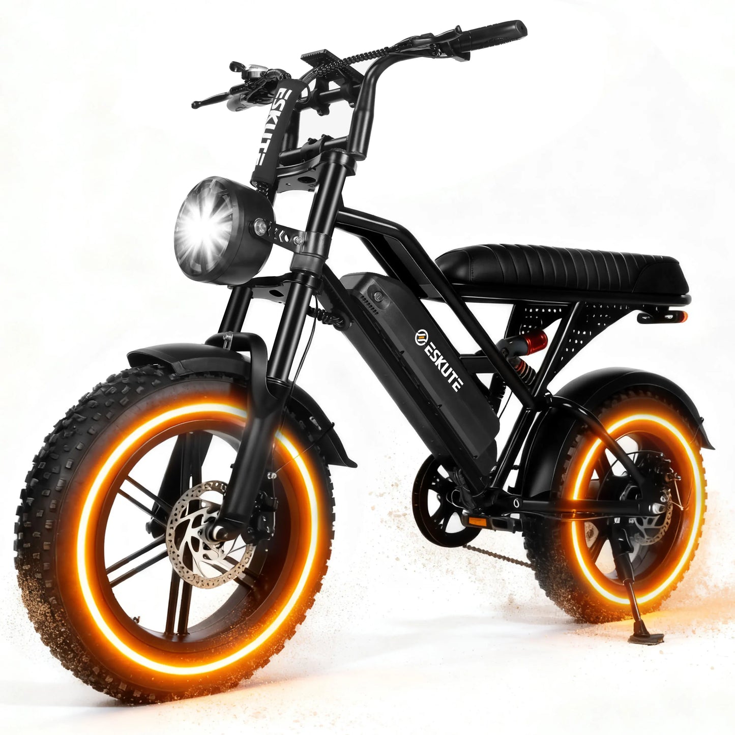 Eskute V100 Electric Bike With 1500W Peak Power And Dual Suspension Fat Tire E Bike For Off Road And City Commutes