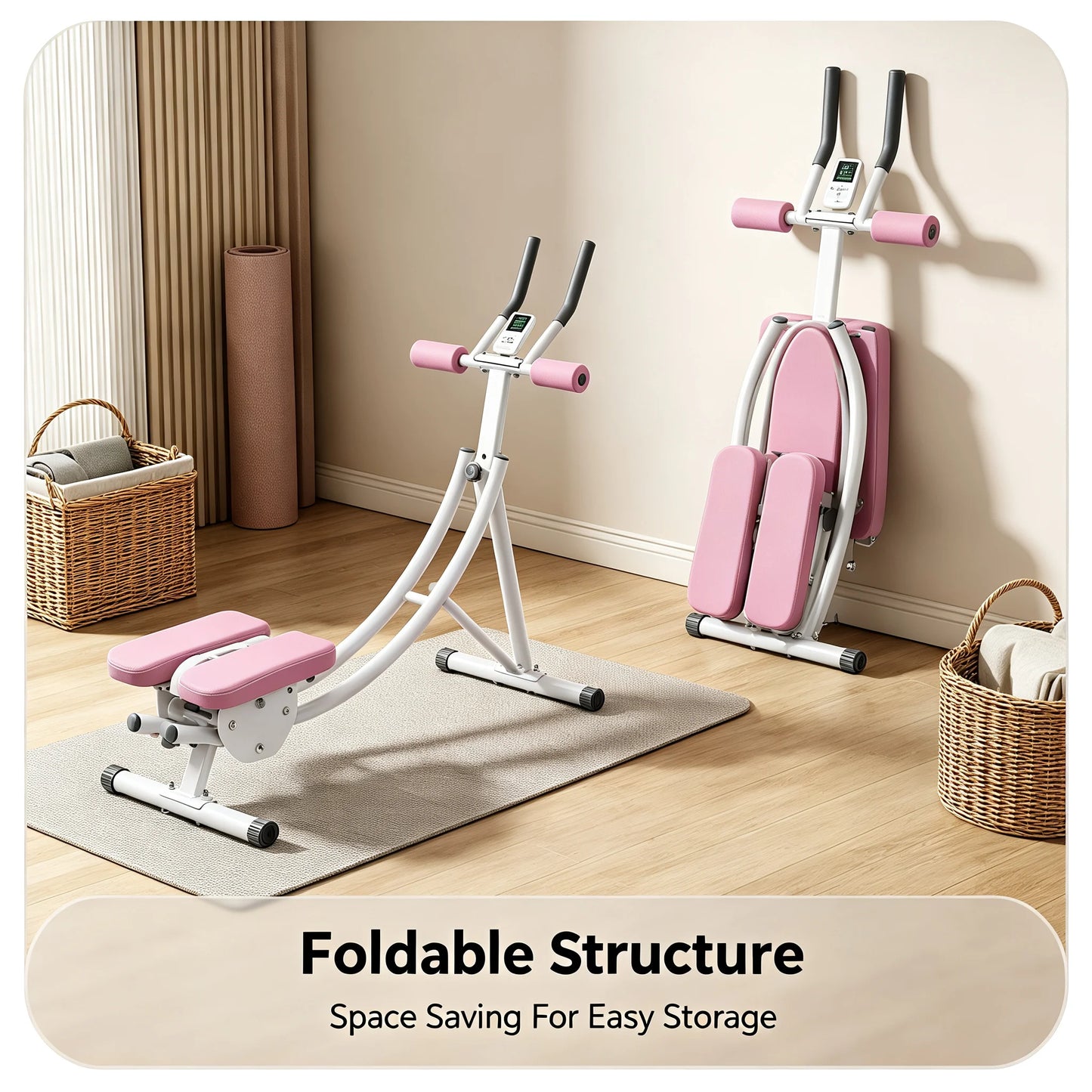 Premium Foldable Dual Arc Ab Trainer Digital Led Display Console