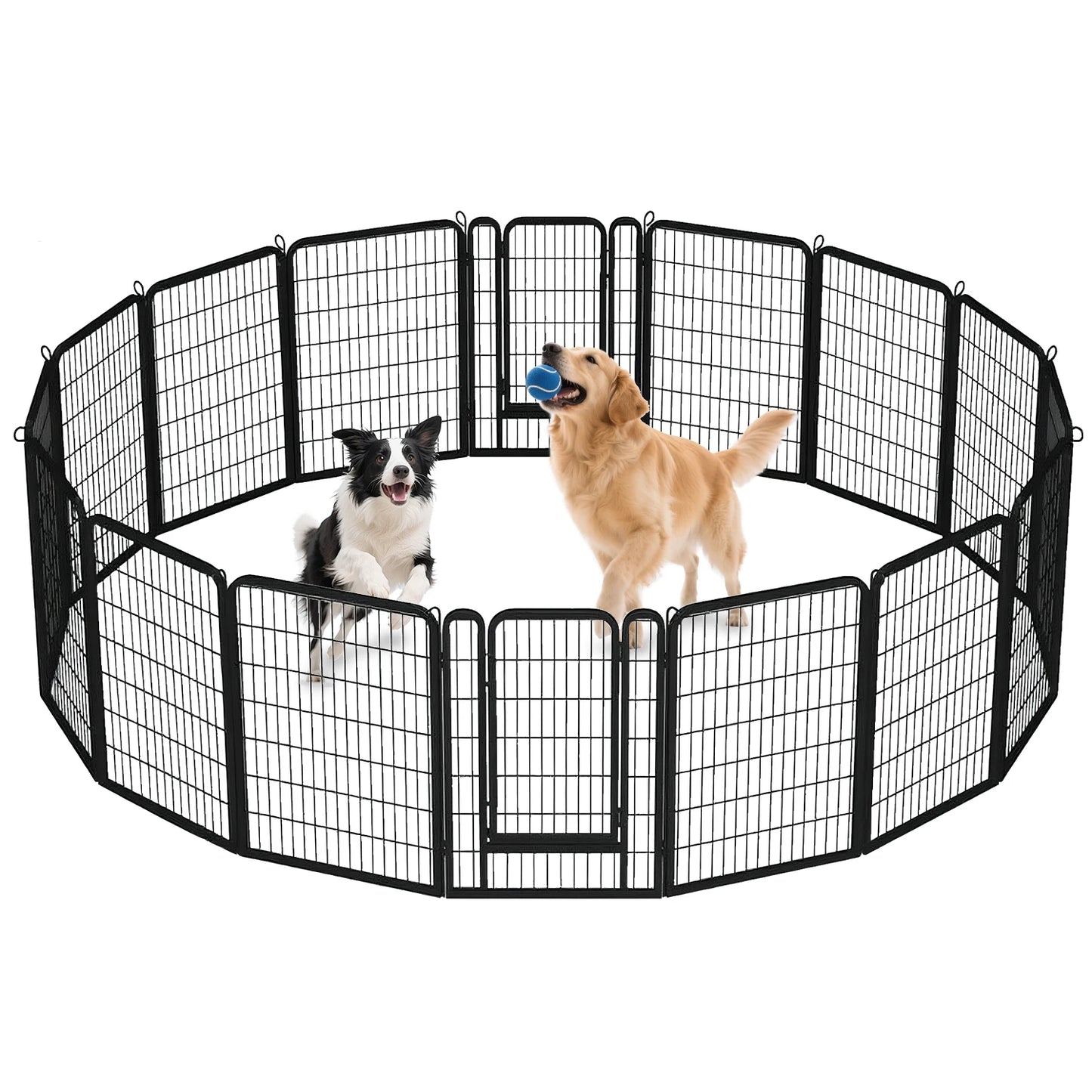 Dog Playpen With Door Foldable Metal Fence For Outdoor Indoor Use Heavy Duty Durable Versatile For RV Camping