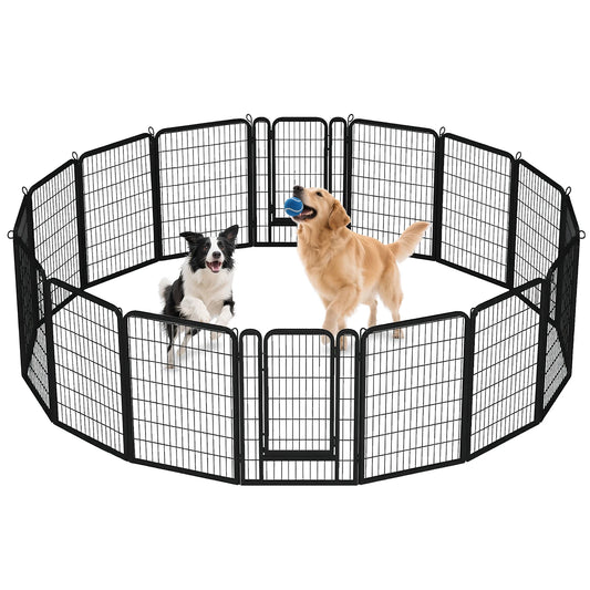 Dog Playpen With Door Foldable Metal Fence For Outdoor Indoor Use Heavy Duty Durable Versatile For RV Camping