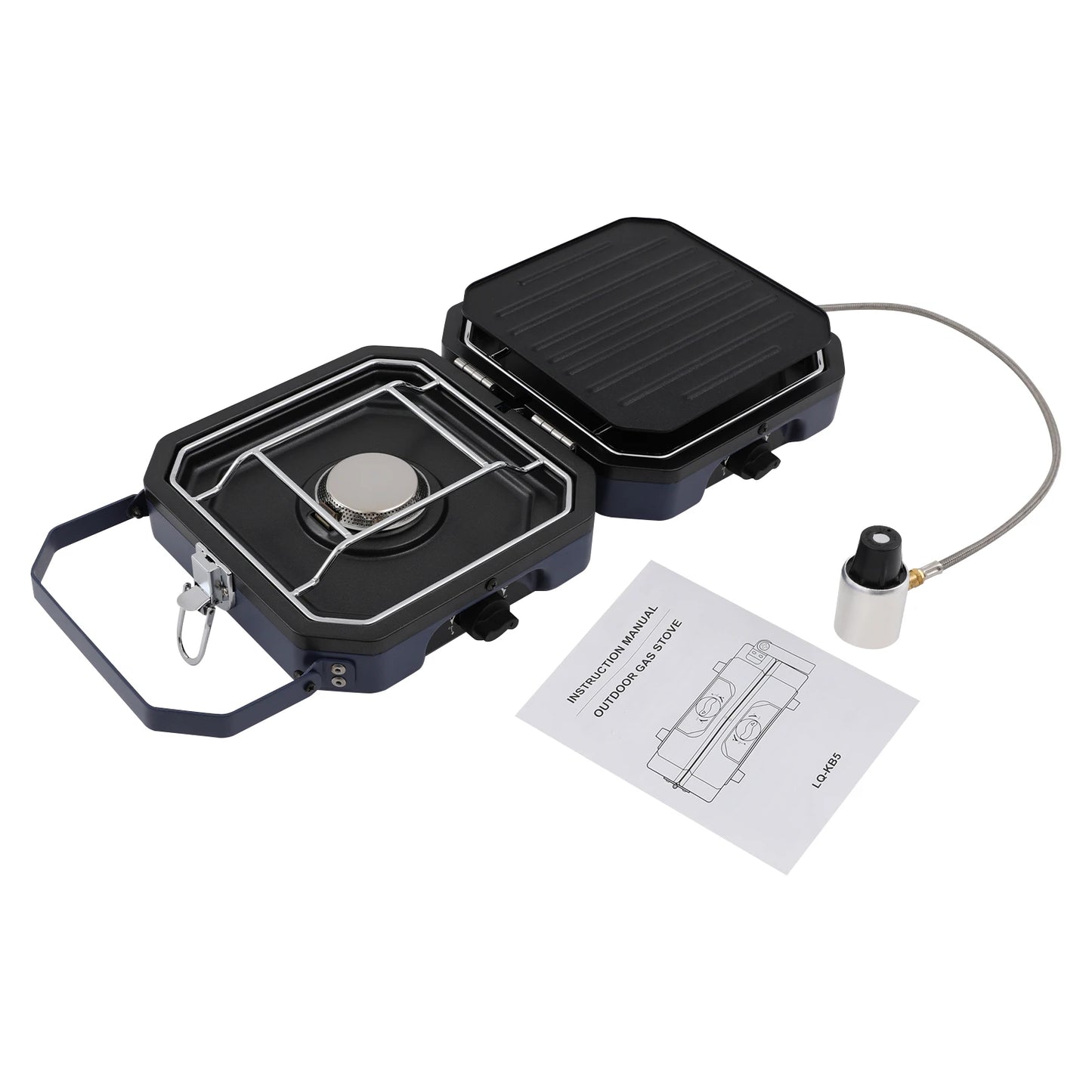 Two Burner Portable Camping Gas Stove Stainless Steel Folding