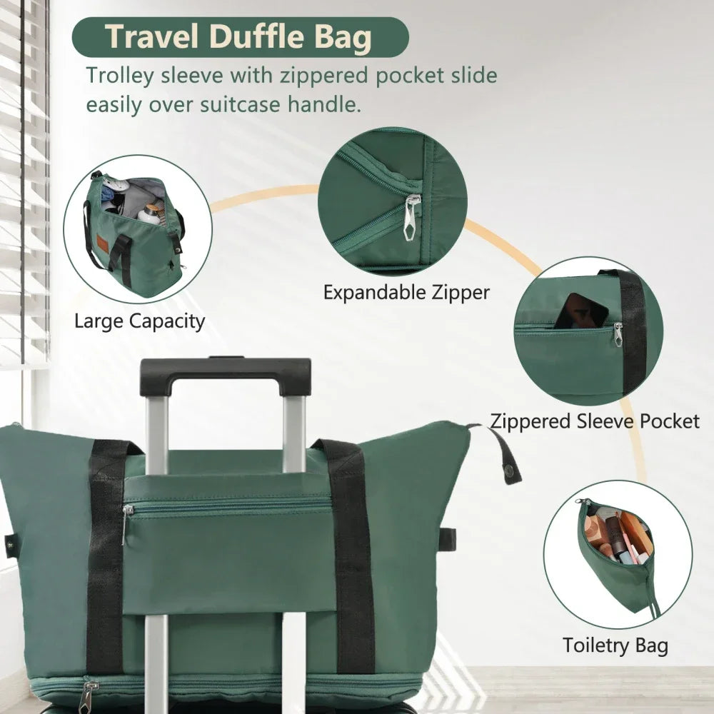 Carry On Luggage Set 3 Piece With Spinner Wheels ABS Hardshell