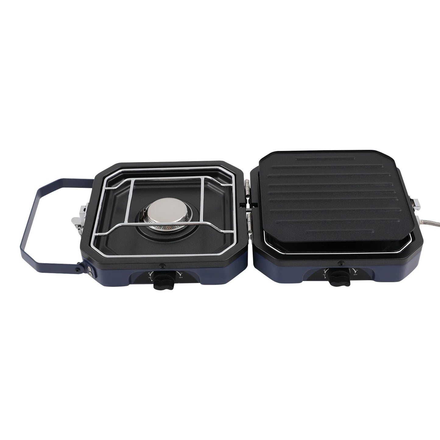 Two Burner Portable Camping Gas Stove Stainless Steel Folding