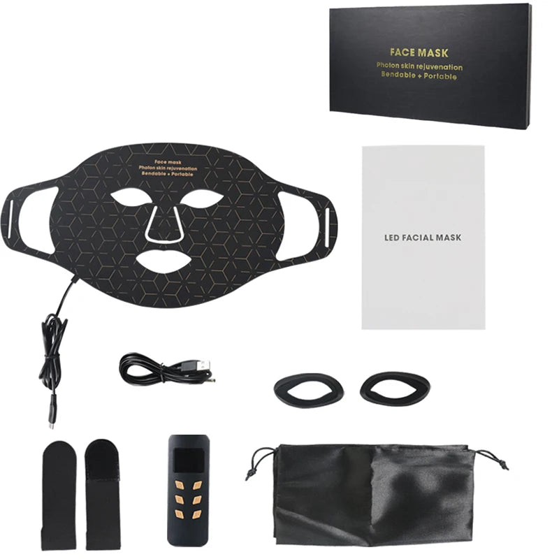 Wireless Silicone LED Mask Red Infrared Therapy For Anti Aging