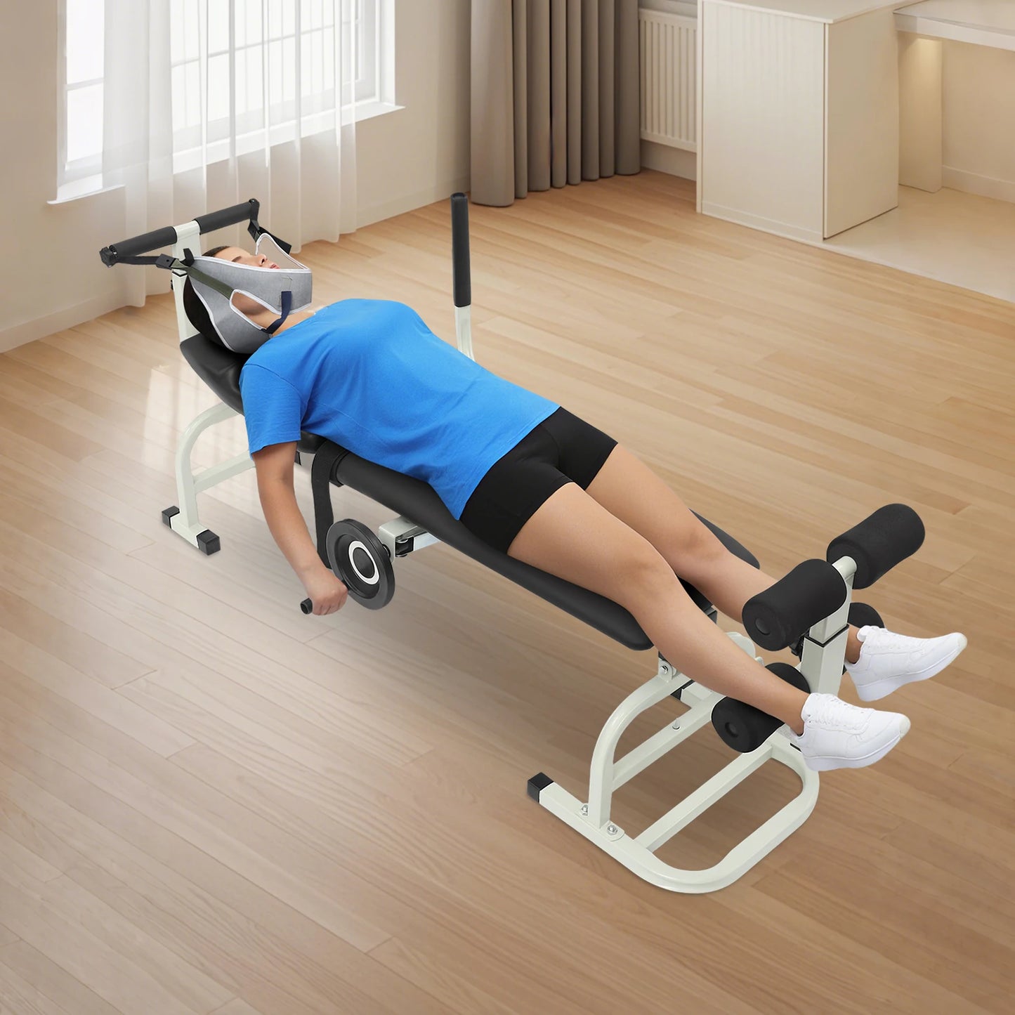 Multifunctional Back Stretch Bench Neck Decompression Lumbar Traction Device