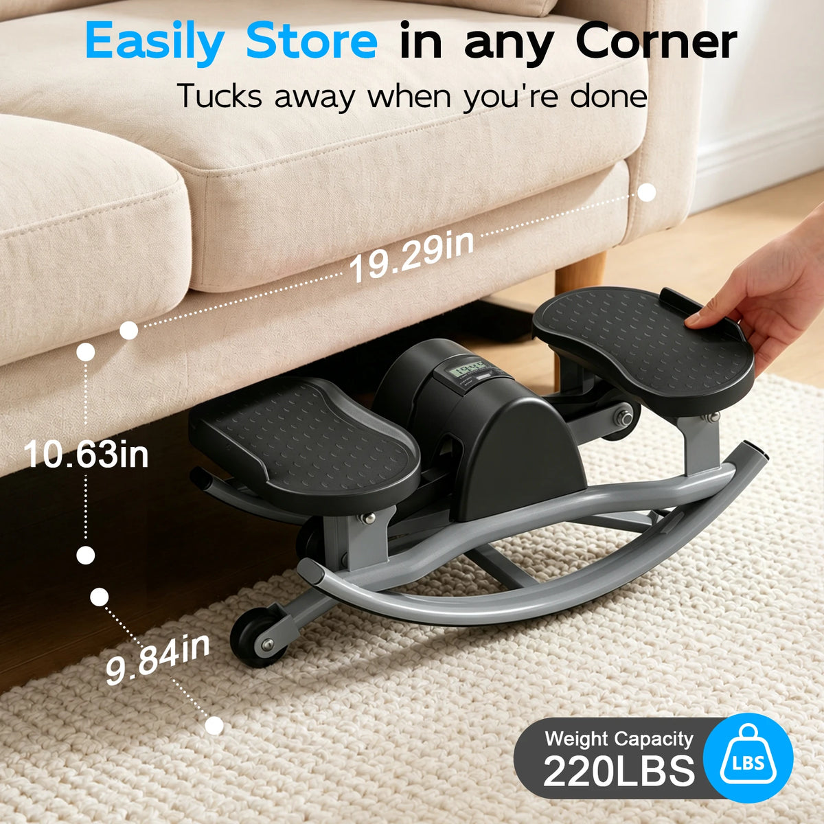 Twist Stepper Machine with Resistance Bands and Digital Display