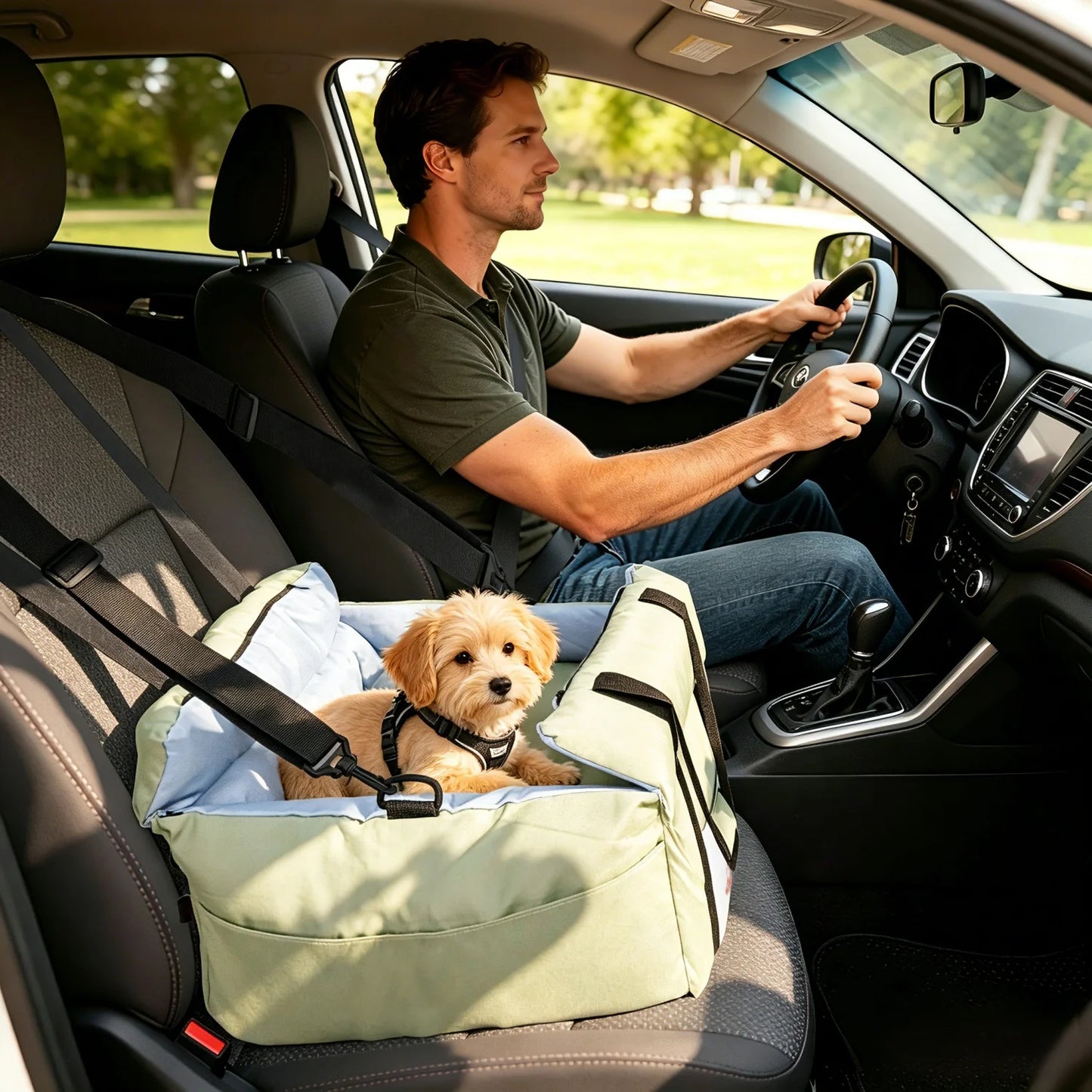 BINGOPAW Washable Dog Car Seat For Small Dogs Booster Carrier