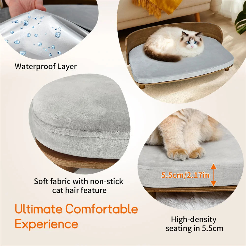 BORWART CN Elevated Wooden Pet Sofa For Small Dogs