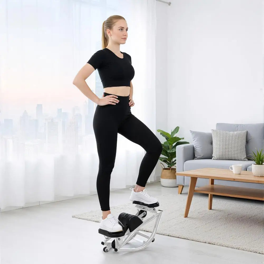 Lateral Rocking Stepper With LCD Monitor for Lower Body Workouts