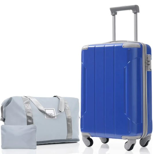 Three Piece Carry On Luggage Set With Spinner Wheels ABS Hardside