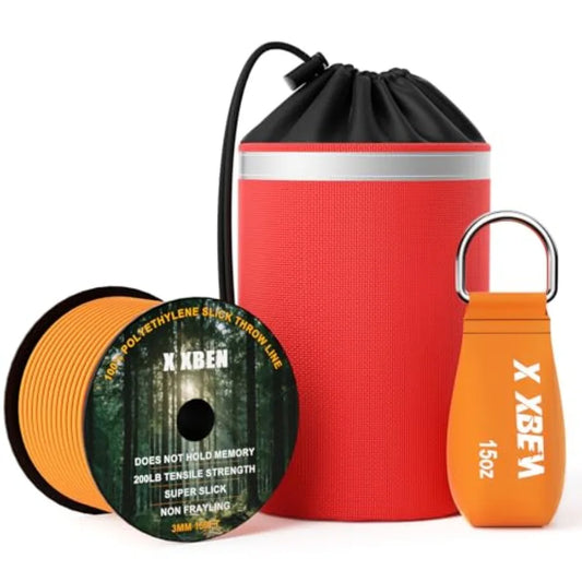 XBEN Arborist Throw Line Kit Reflective Storage Bag for Tree Climbing
