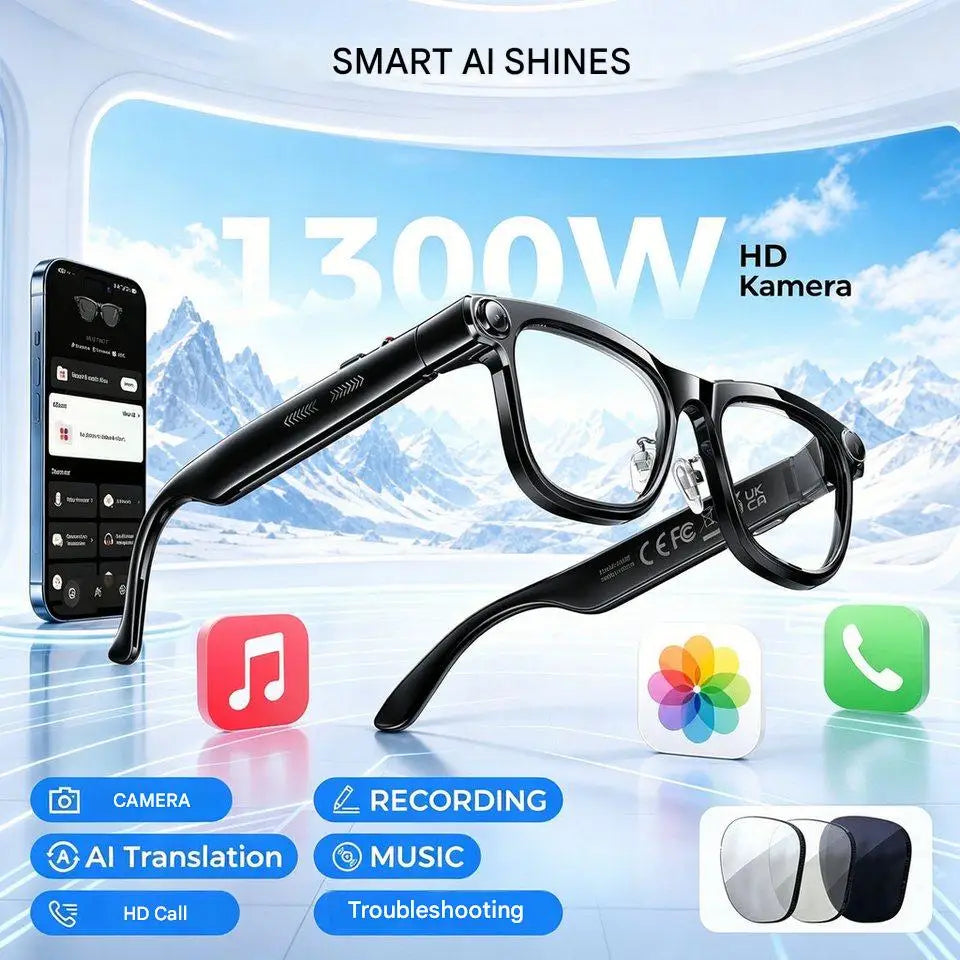 AI Smart Glasses With ChatGPT Translation Camera And Voice Assistant