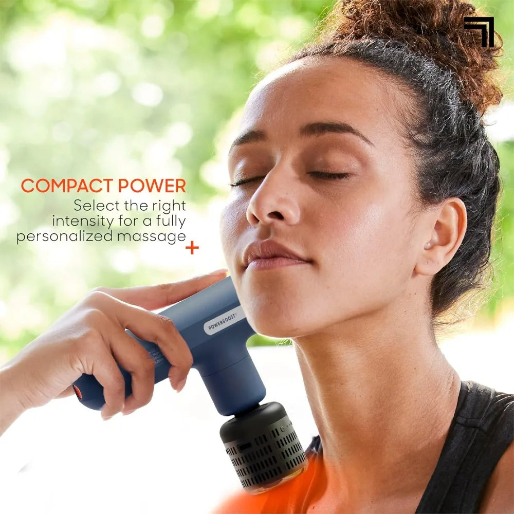 Deep Tissue Percussion Massage Gun With Hot Cold Therapy 4 Speeds 5 Heads Portable Recovery For Athletes