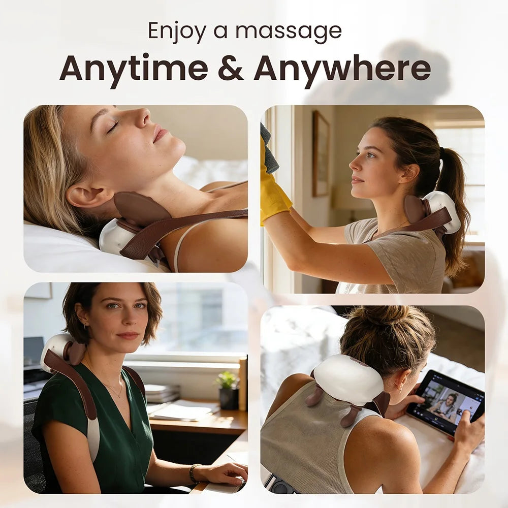 Iebilif 4D Neck Massager Featuring Shiatsu Deep Tissue Relief