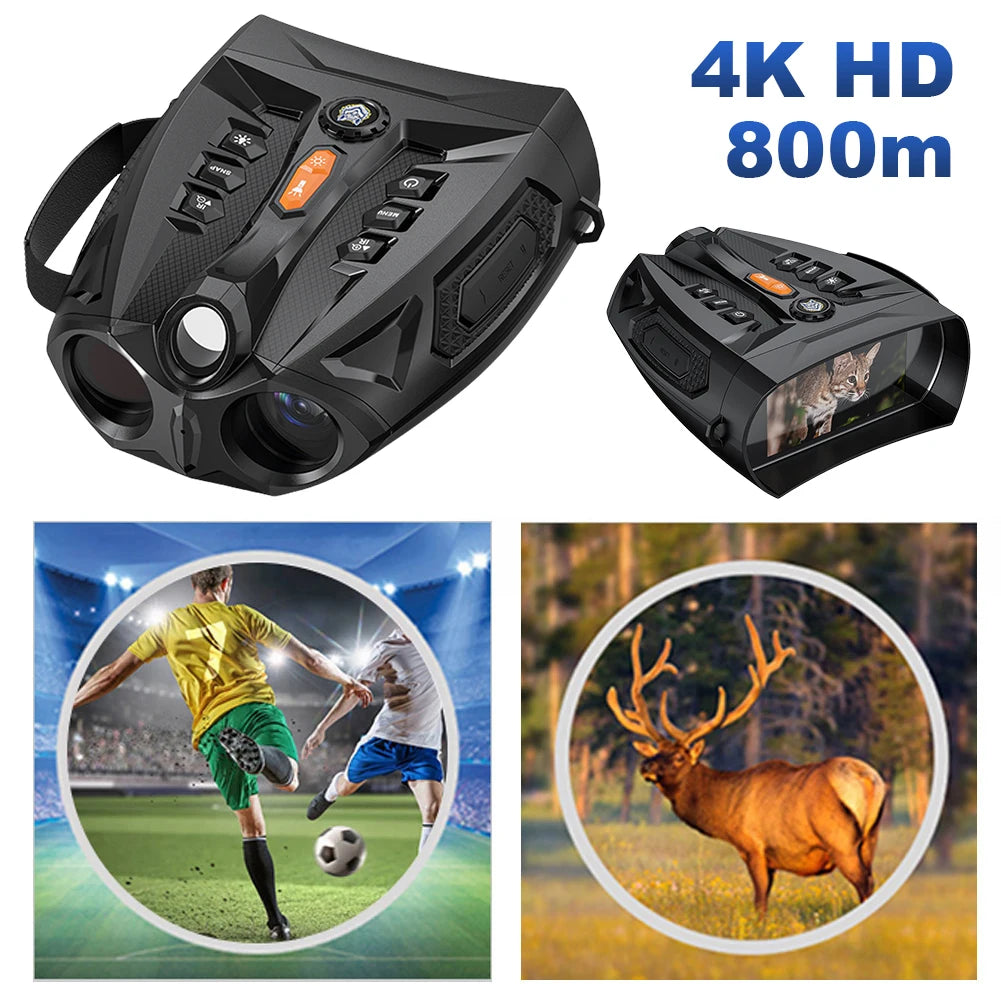 MOJOYCE 4K Infrared Night Vision Binoculars With 10x Digital Zoom
