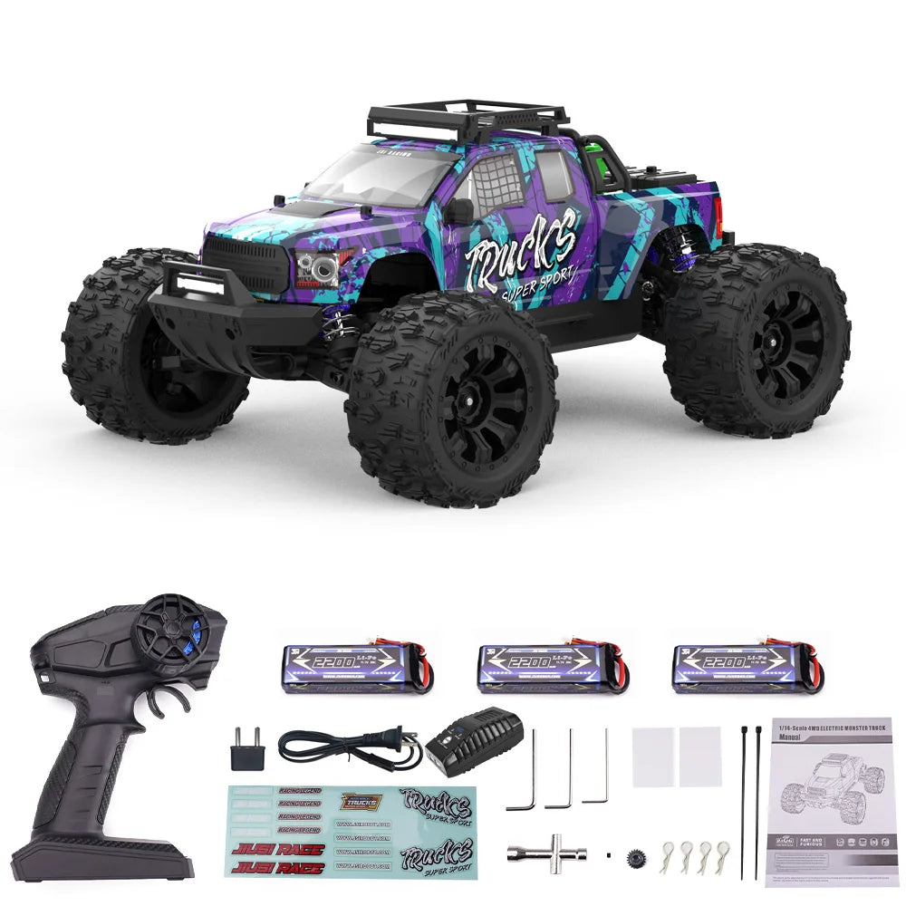 JIUSI RC Truck MT14R PT14R 3600KV 1To14 Scale All Terrain 4x4 High Performance Remote Control Car For RC Enthusiasts