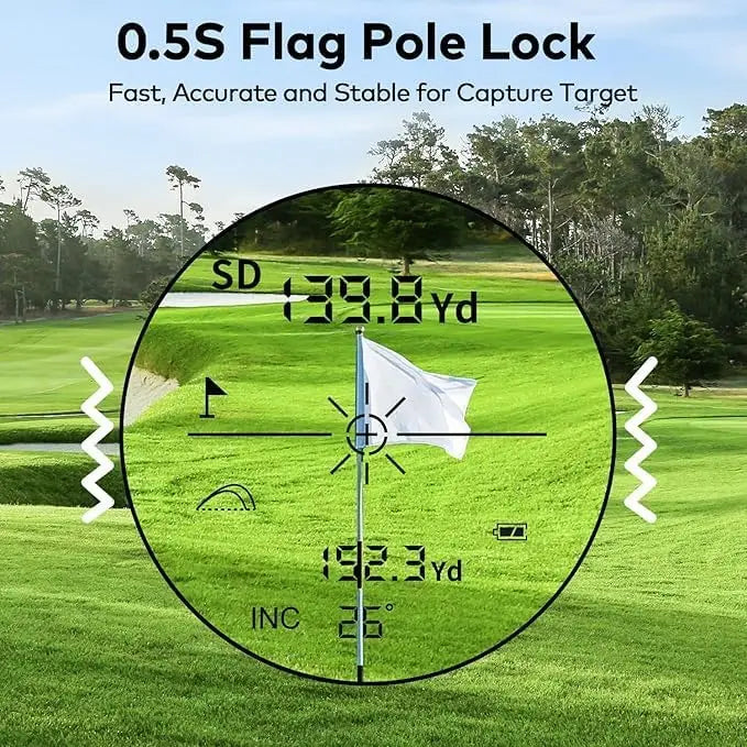 KOKVP 7X Golf Rangefinder With Slope Compensation And Flag Lock
