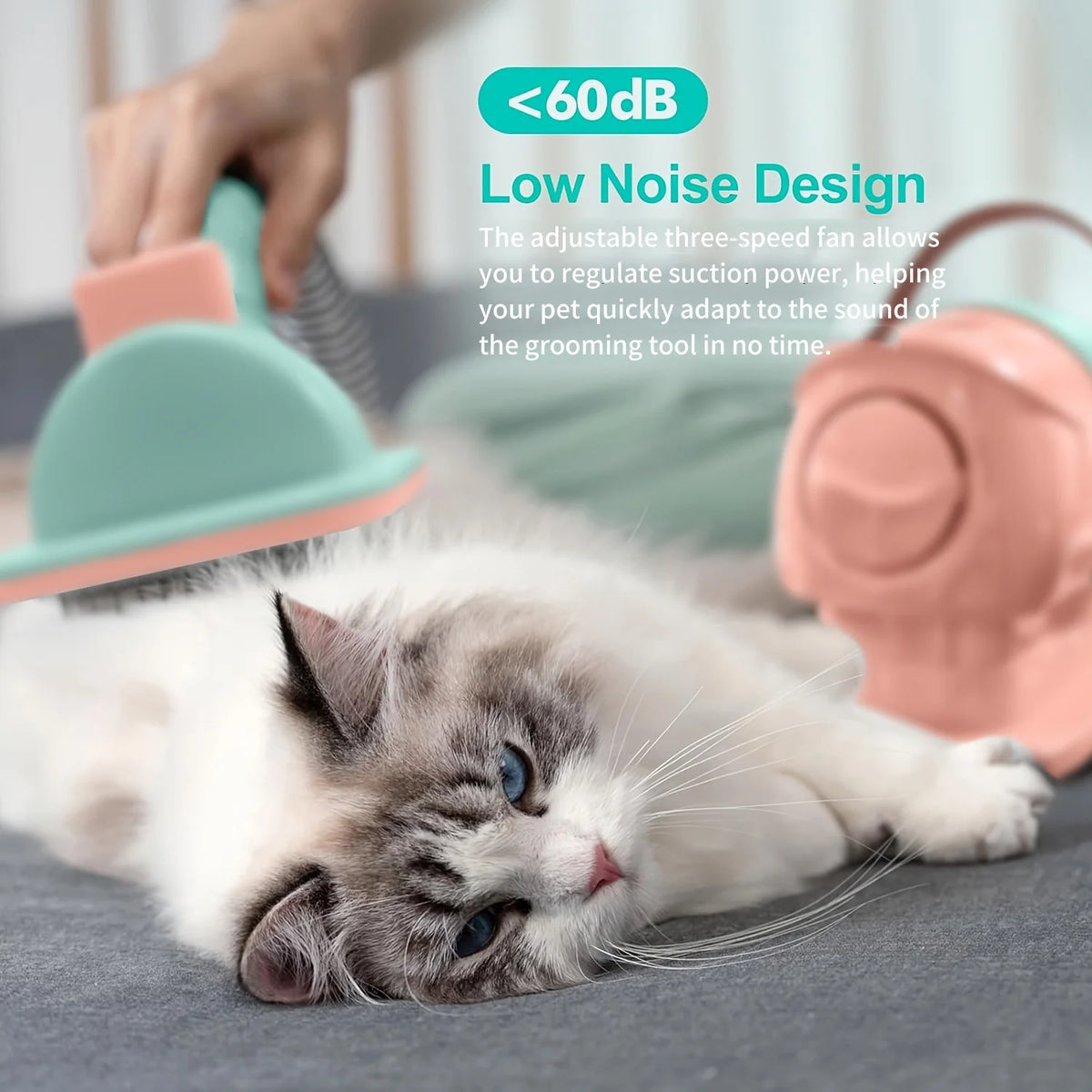 Pet Grooming Vacuum Kit With Clippers For Dogs And Cats