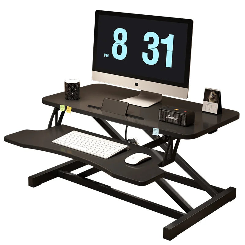 LISM Height Adjustable Desk Converter Sit Stand Dual Monitor Workspace