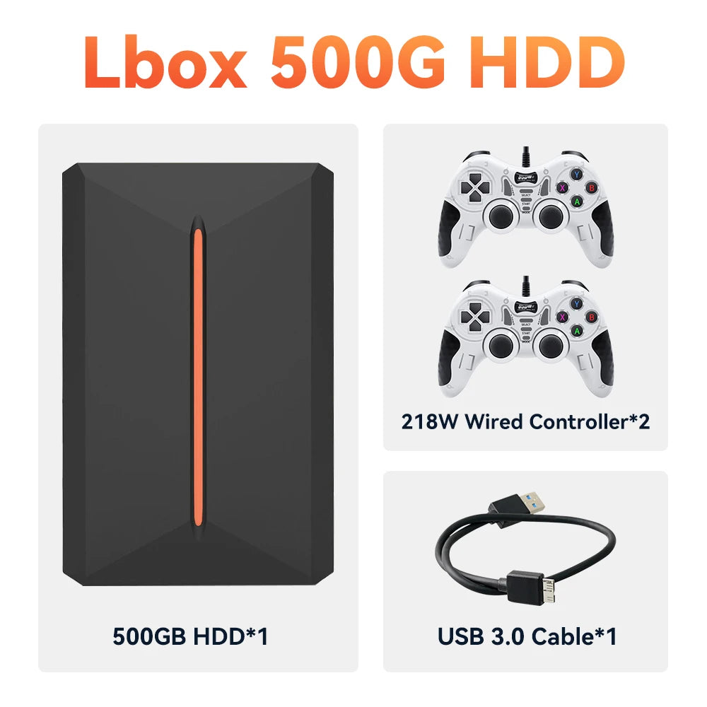 JMachen Launchbox 500GB Gaming Emulator For PS4 Switch PS3 PS2 Wii U