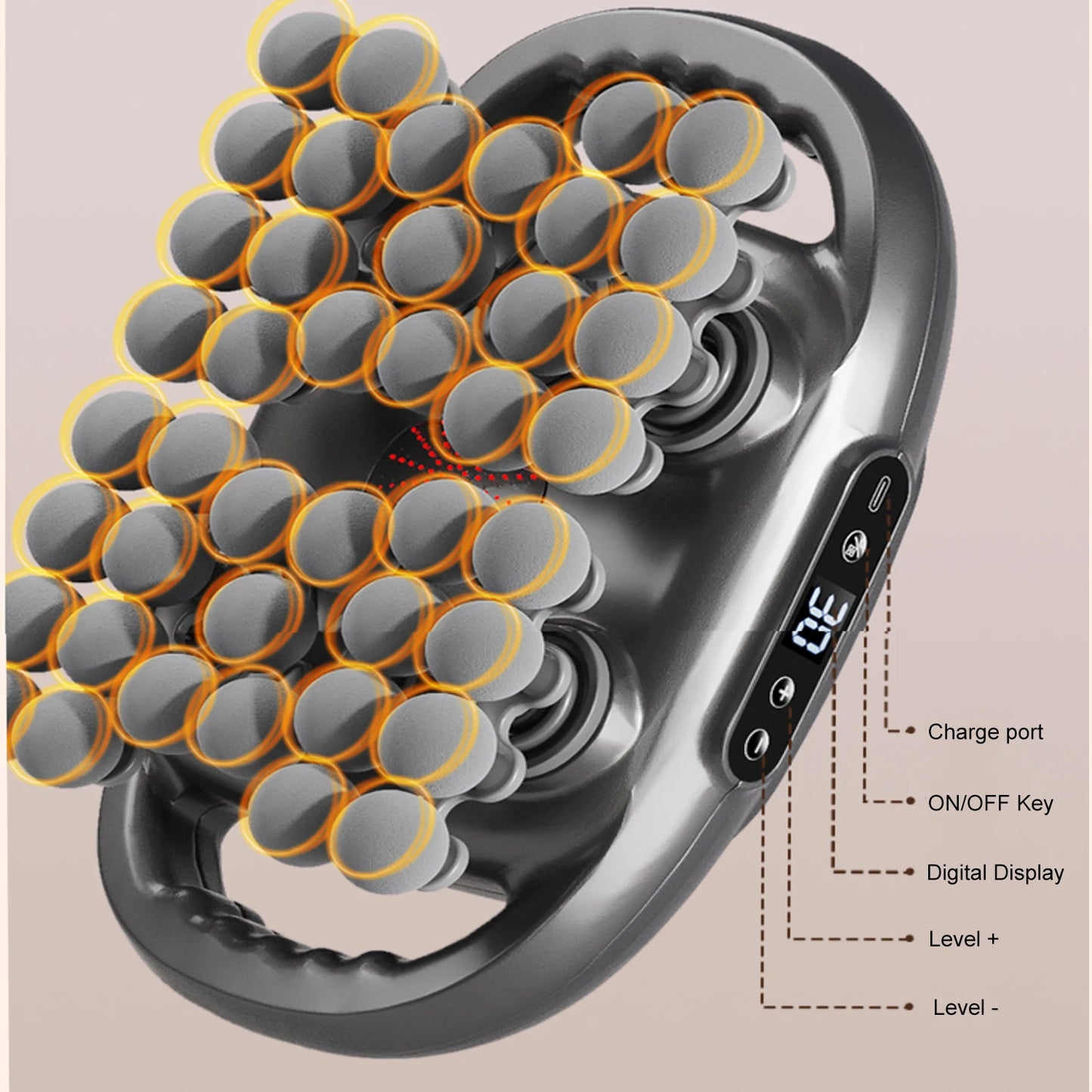 42 Roller Nodes Electric Deep Tissue Massager with LCD Display