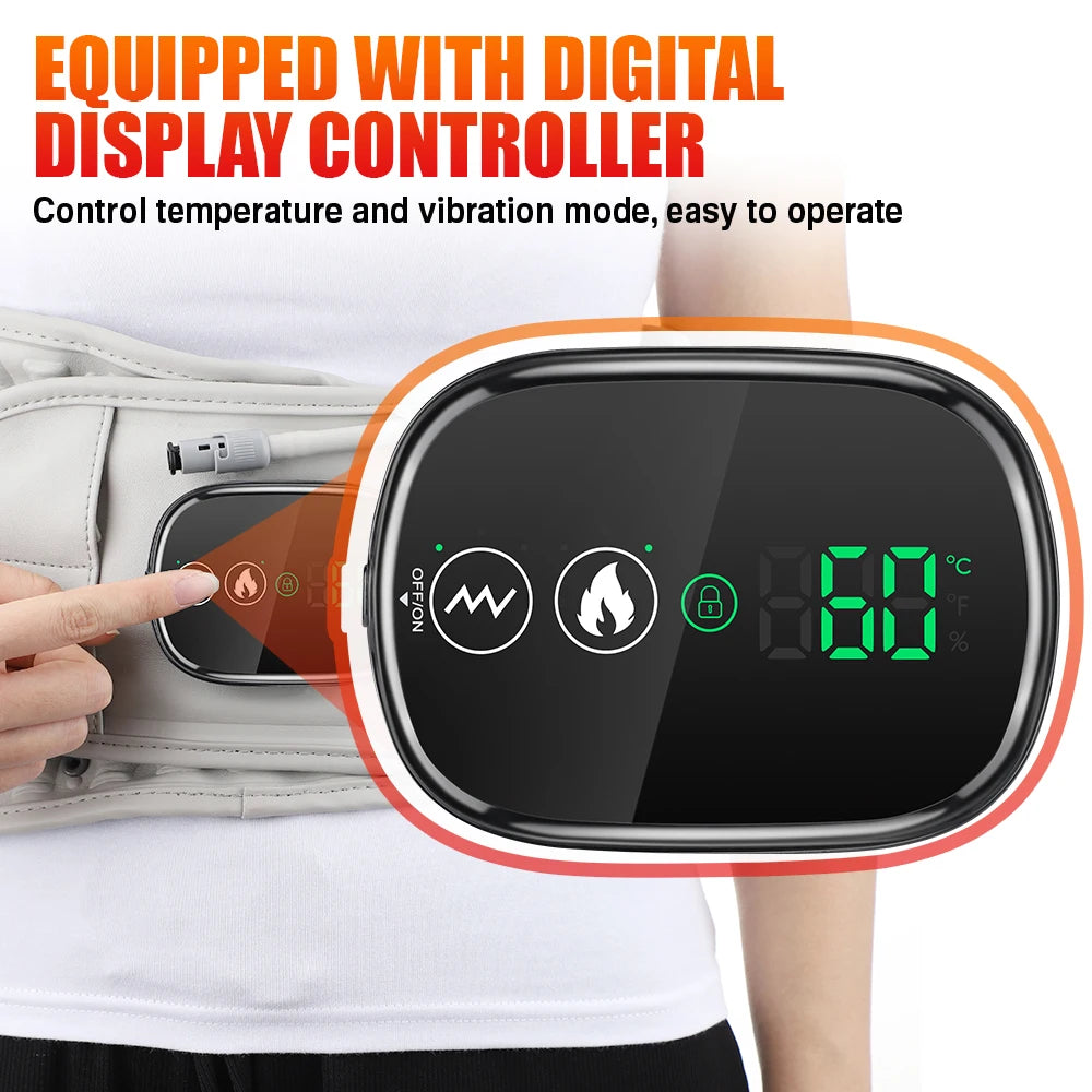 Hailicare Back Heating Belt With Airbag Heating Therapy And Inflatable Vibration Massage For Adults With Back Pain