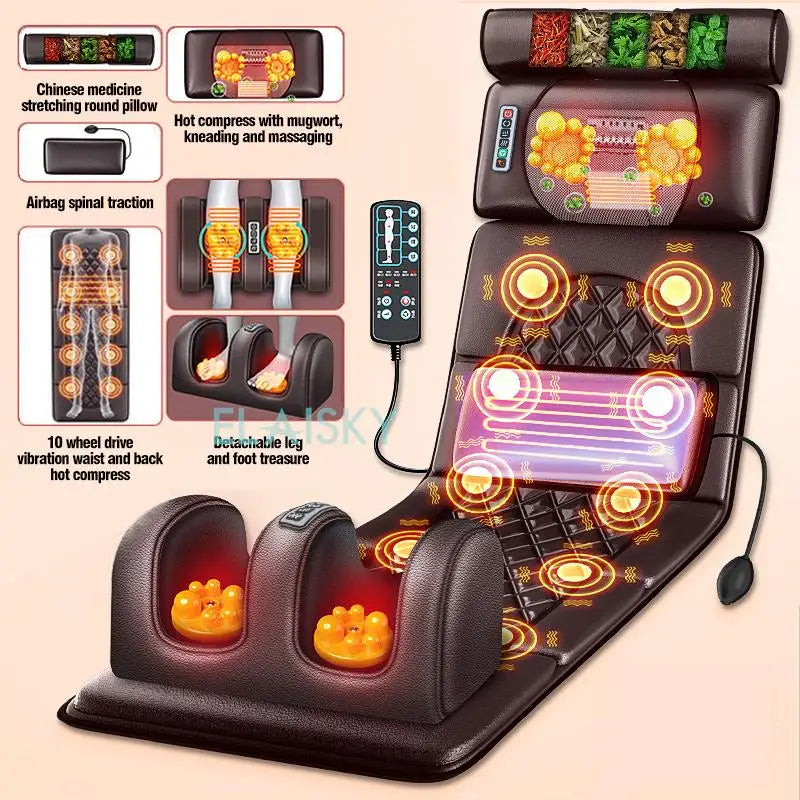 ELAI SKY Electric Massage Mattress Full Body Cushion With Infrared Heating
