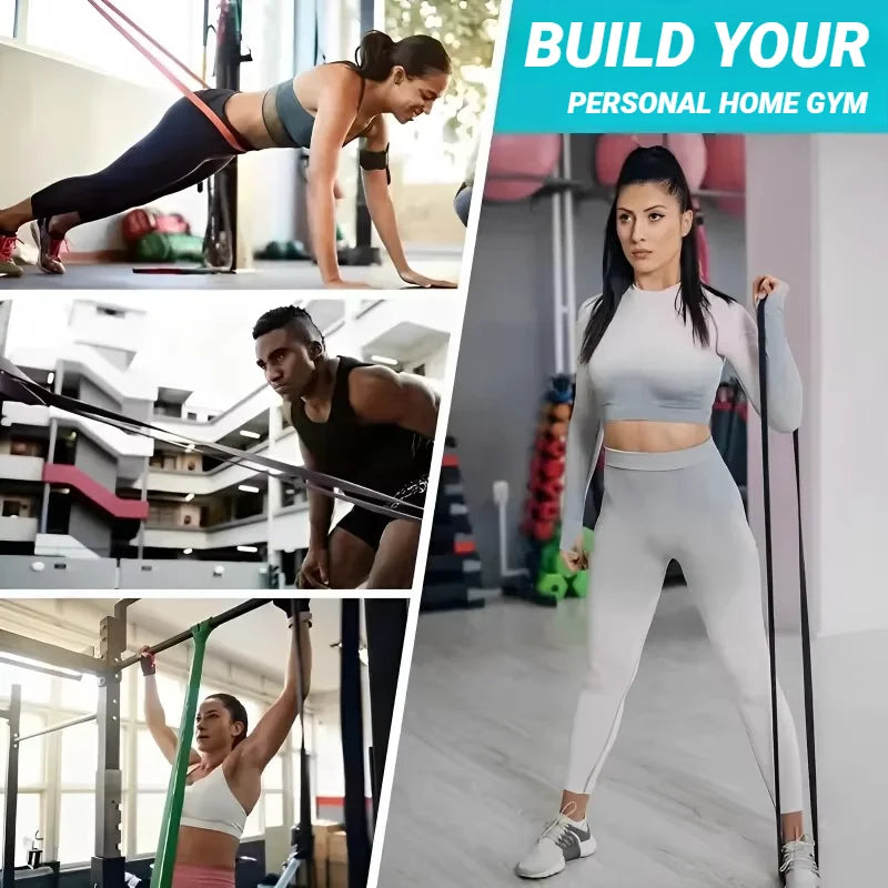 Tpe Elastic Band Resistance Training Set For Full Body Workouts