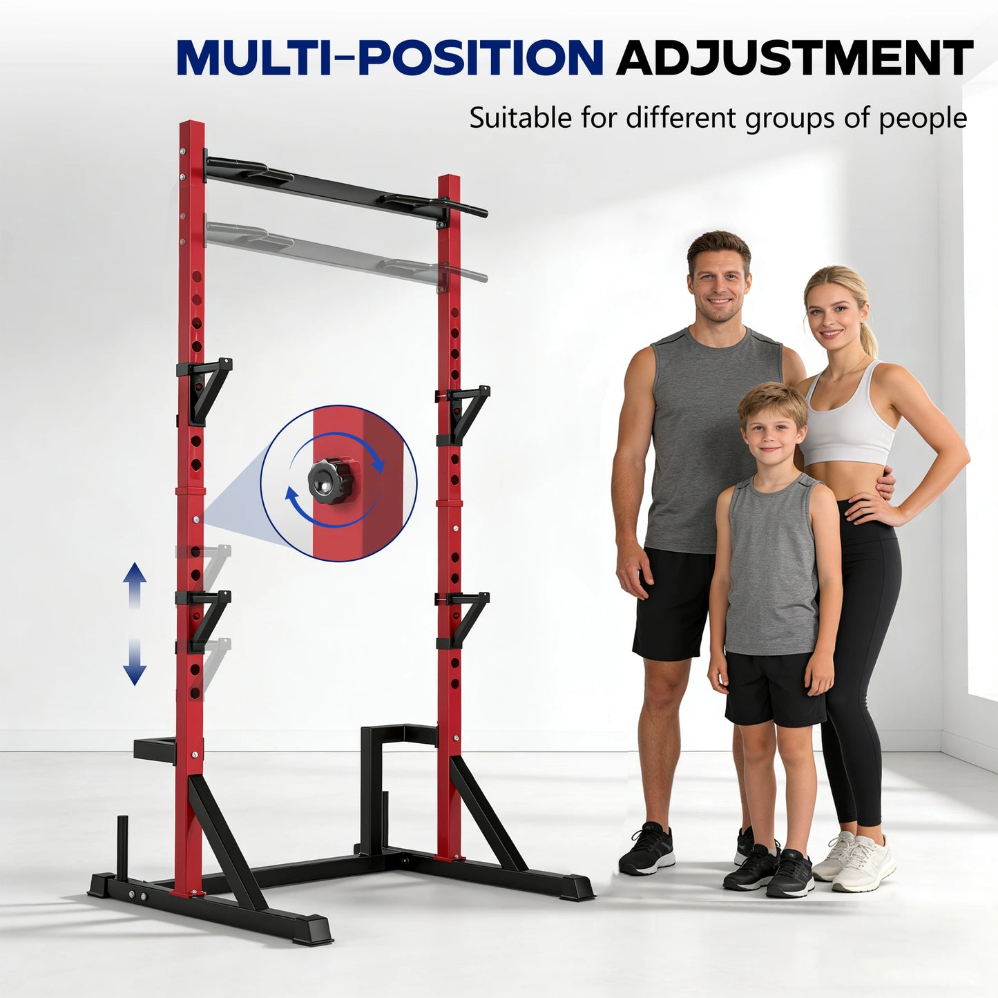 KERDOM Multifunction Power Rack With Pull Up And Dip Station