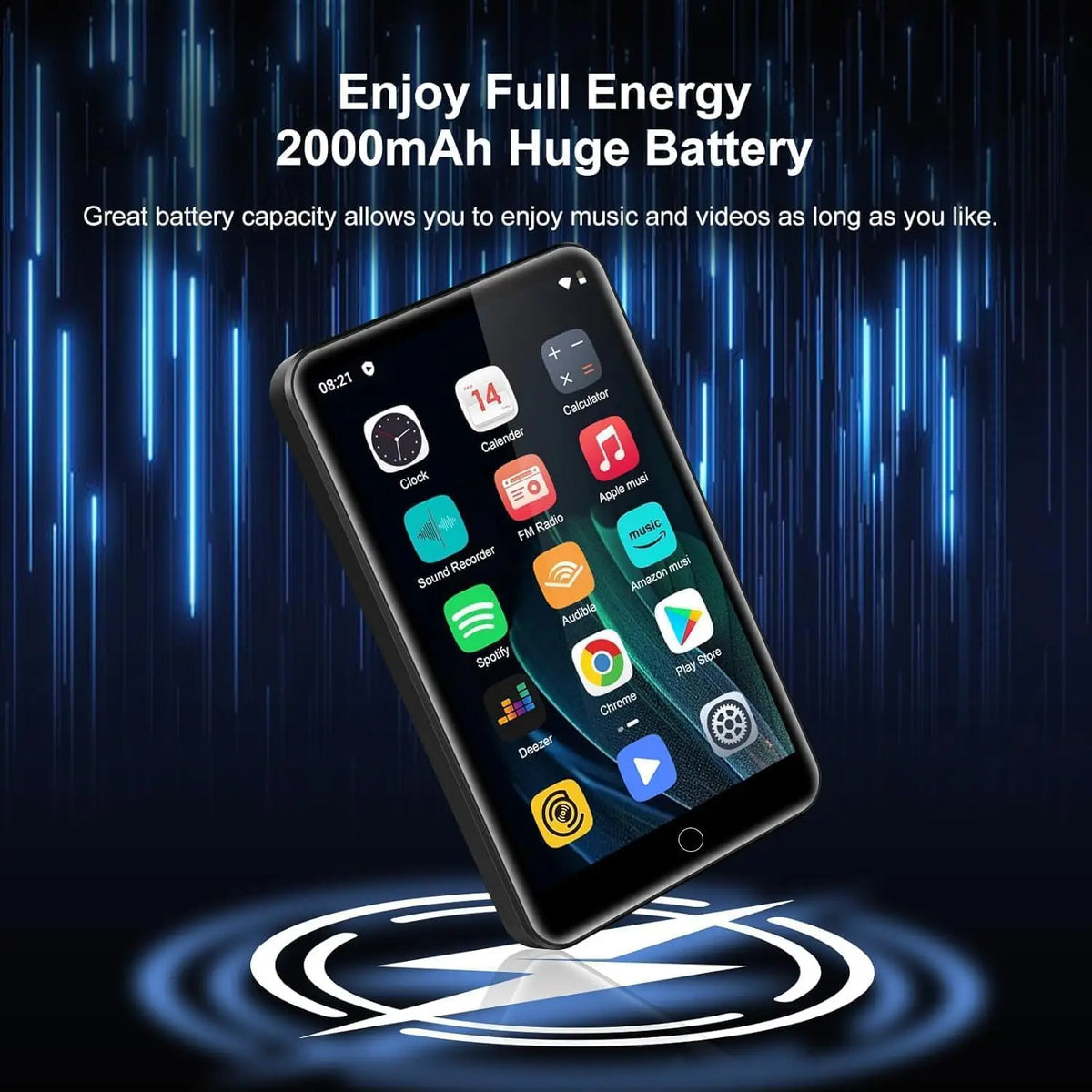 Android 9.0 Oilsky M303pro MP3 Player  with Bluetooth and WiFi, 4.0-inch with speakers capacity up to 512GB
