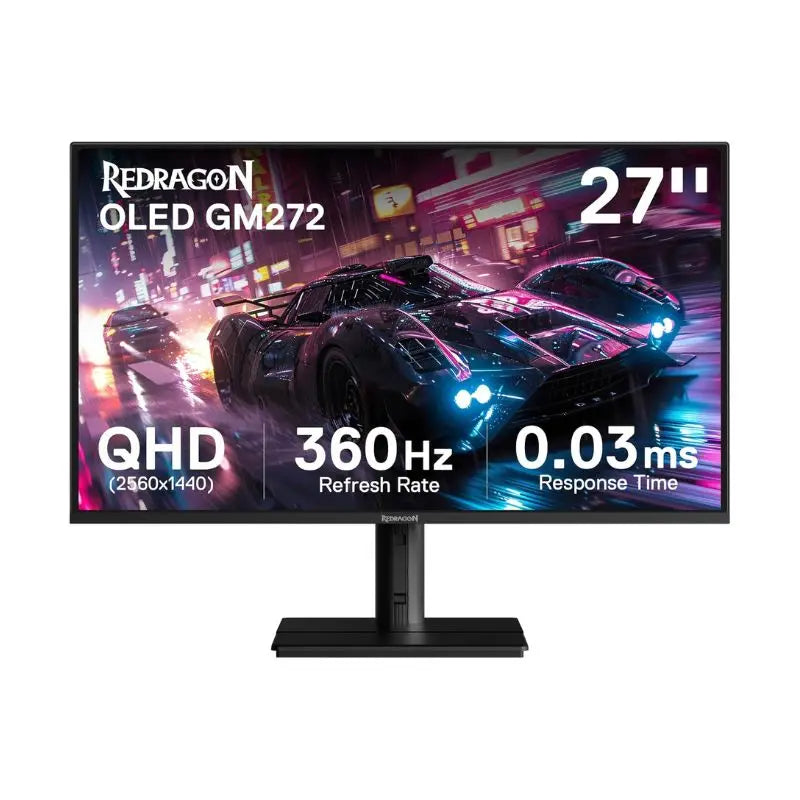 Redragon Gm272 OLED Flat Gaming Monitor QHD 2560x1440 360Hz AMD FreeSync Premium