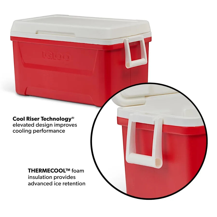 Hard Sided Ice Chest Cooler For Outdoor Picnics And Camping