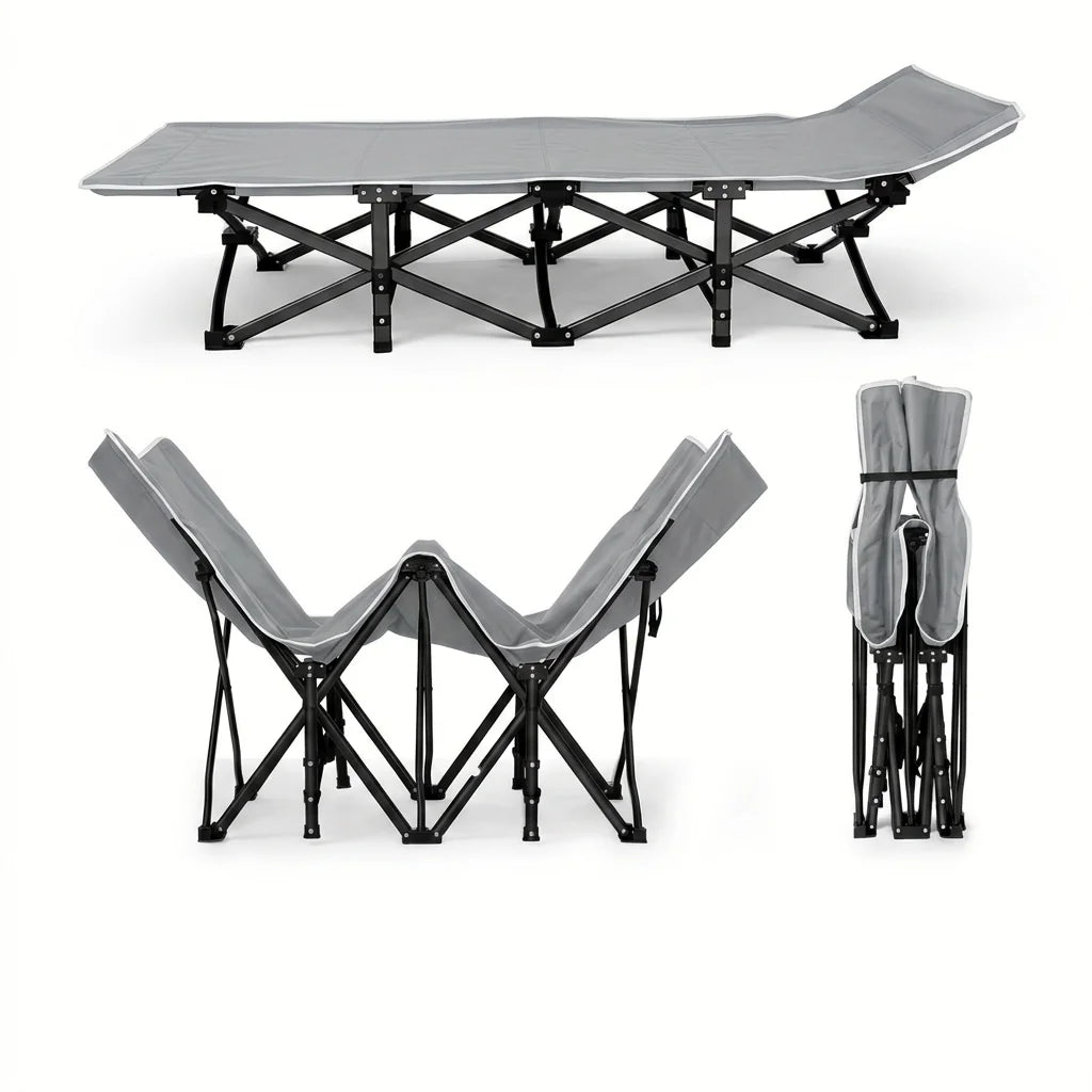 Aoran Heavy Duty Folding Camping Cot With Detachable Portable Mattress