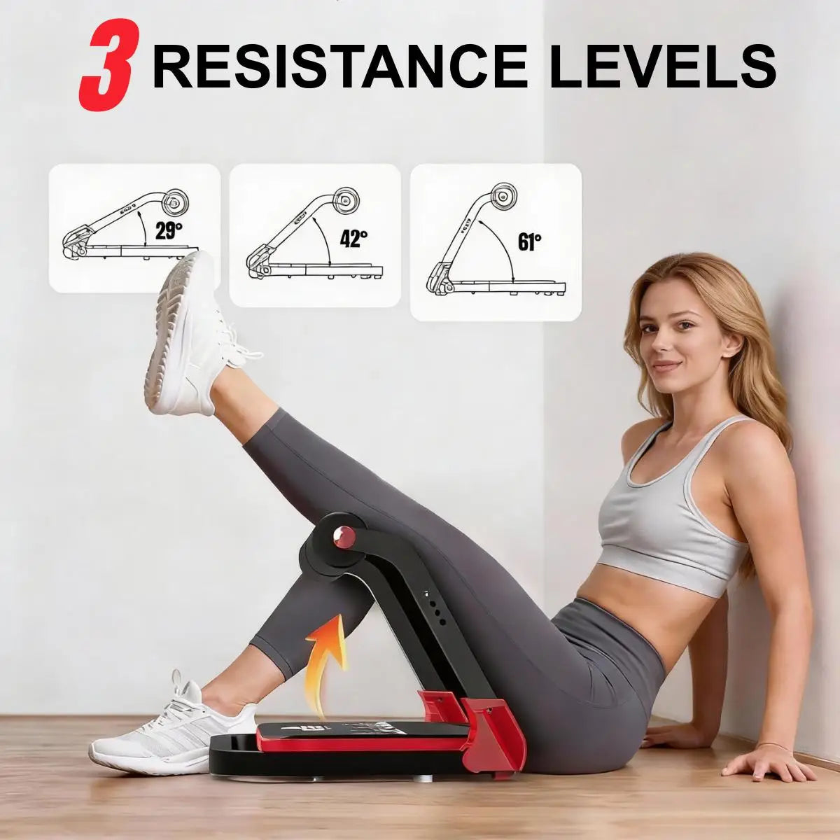 RELIFE Foldable Abdominal Trainer With Adjustable Resistance For Home