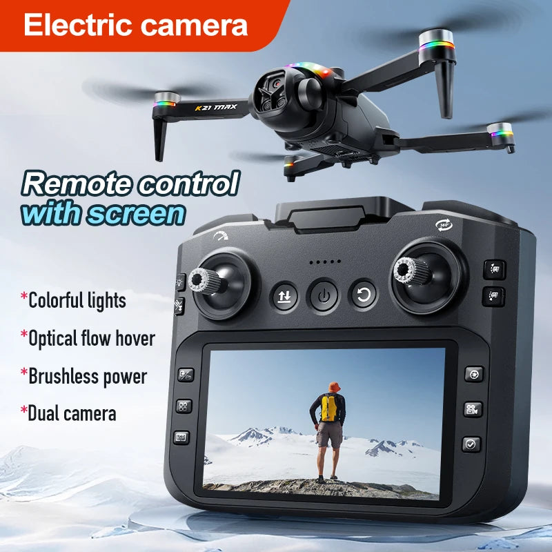 Max FPV Drone With 4.3 Inch Built In Screen No Phone Required Remote Controller For Beginners And Adults