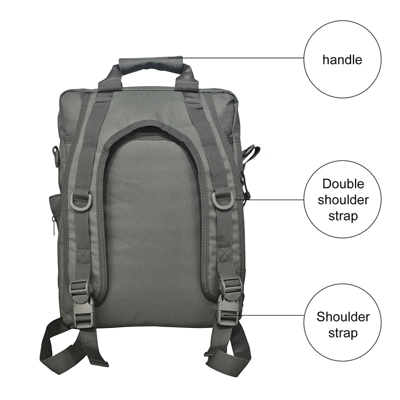 LQARMY Molle Laptop Bag Tactical Messenger Backpack Outdoor Use