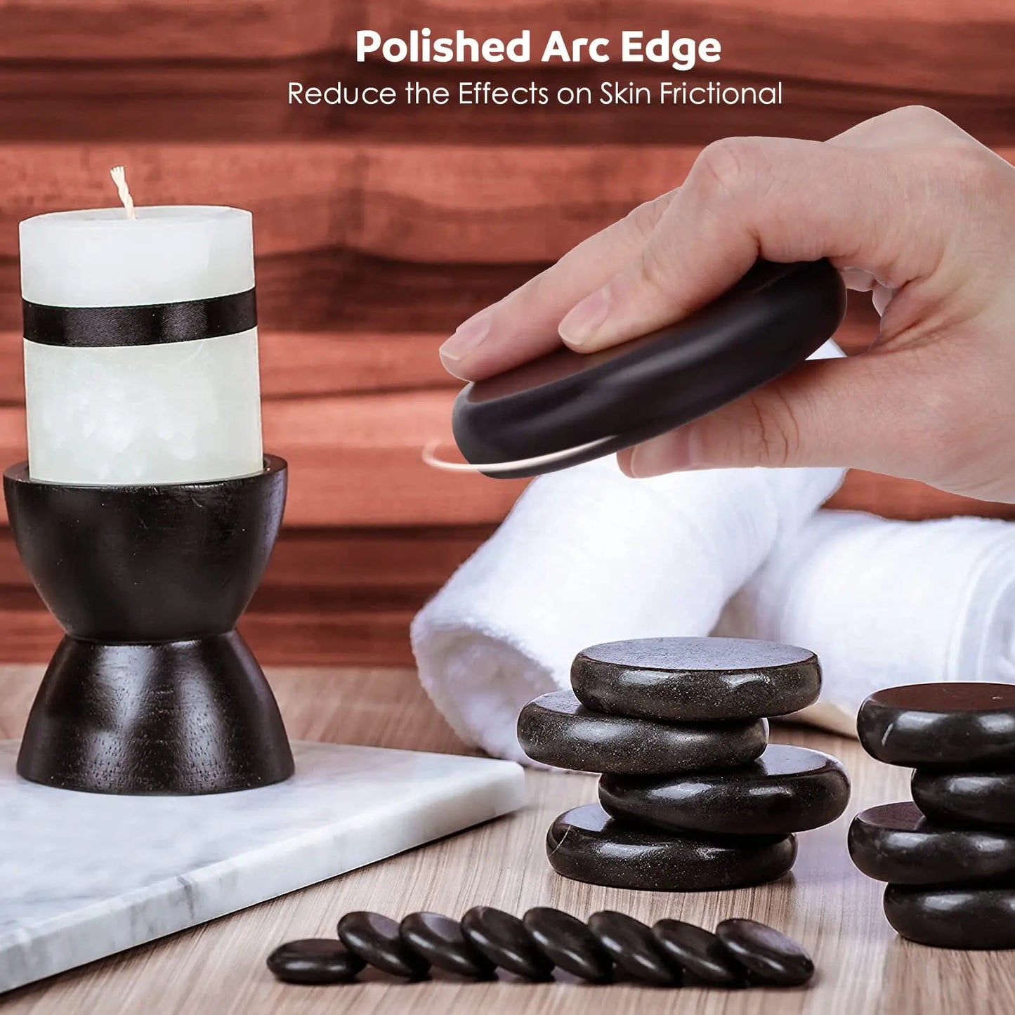 HolistHeal Hot Stones Massage Set With Temperature Control Kit