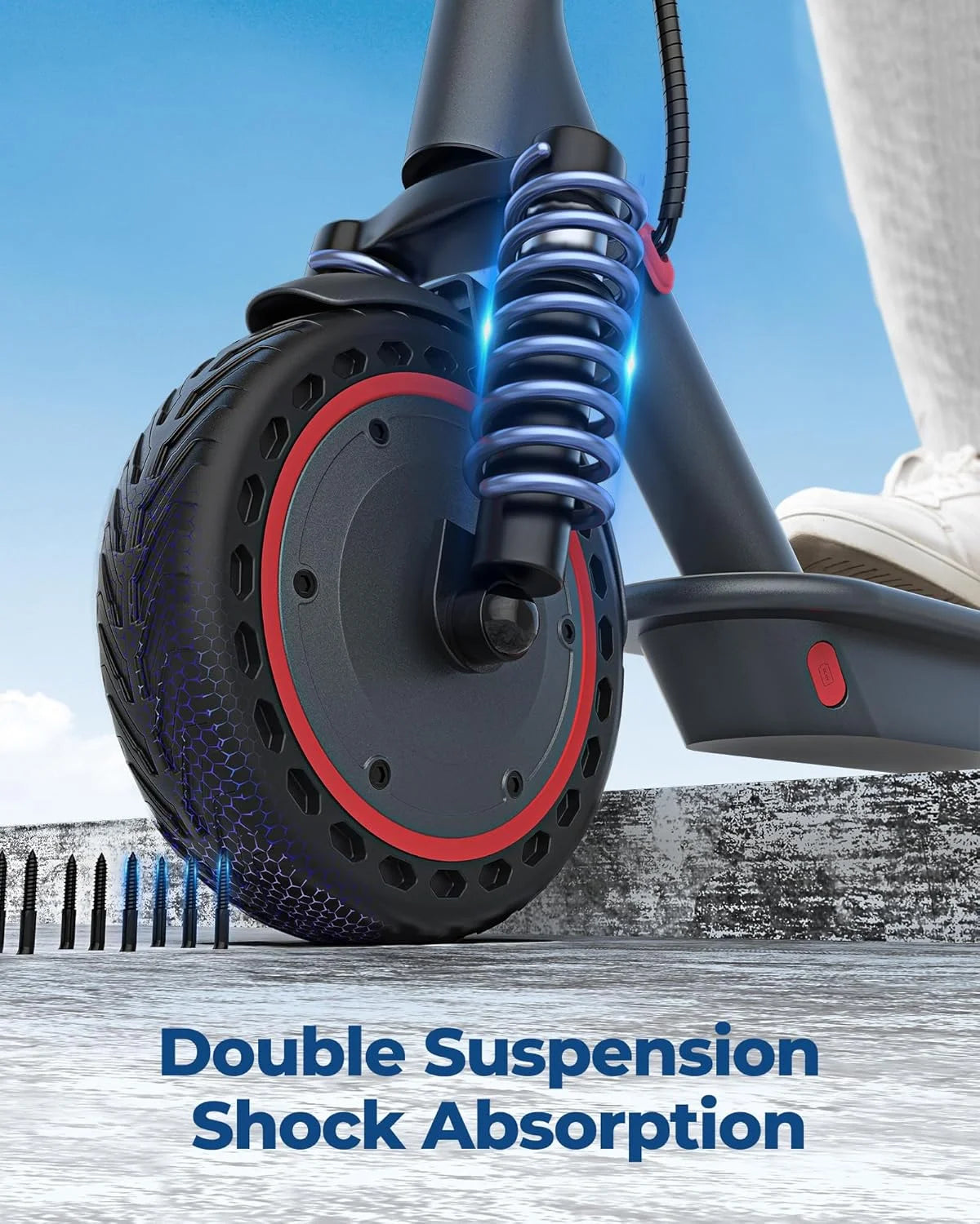 Aovopro Ap07 Electric Scooter With App Control And Double Shock Absorption
