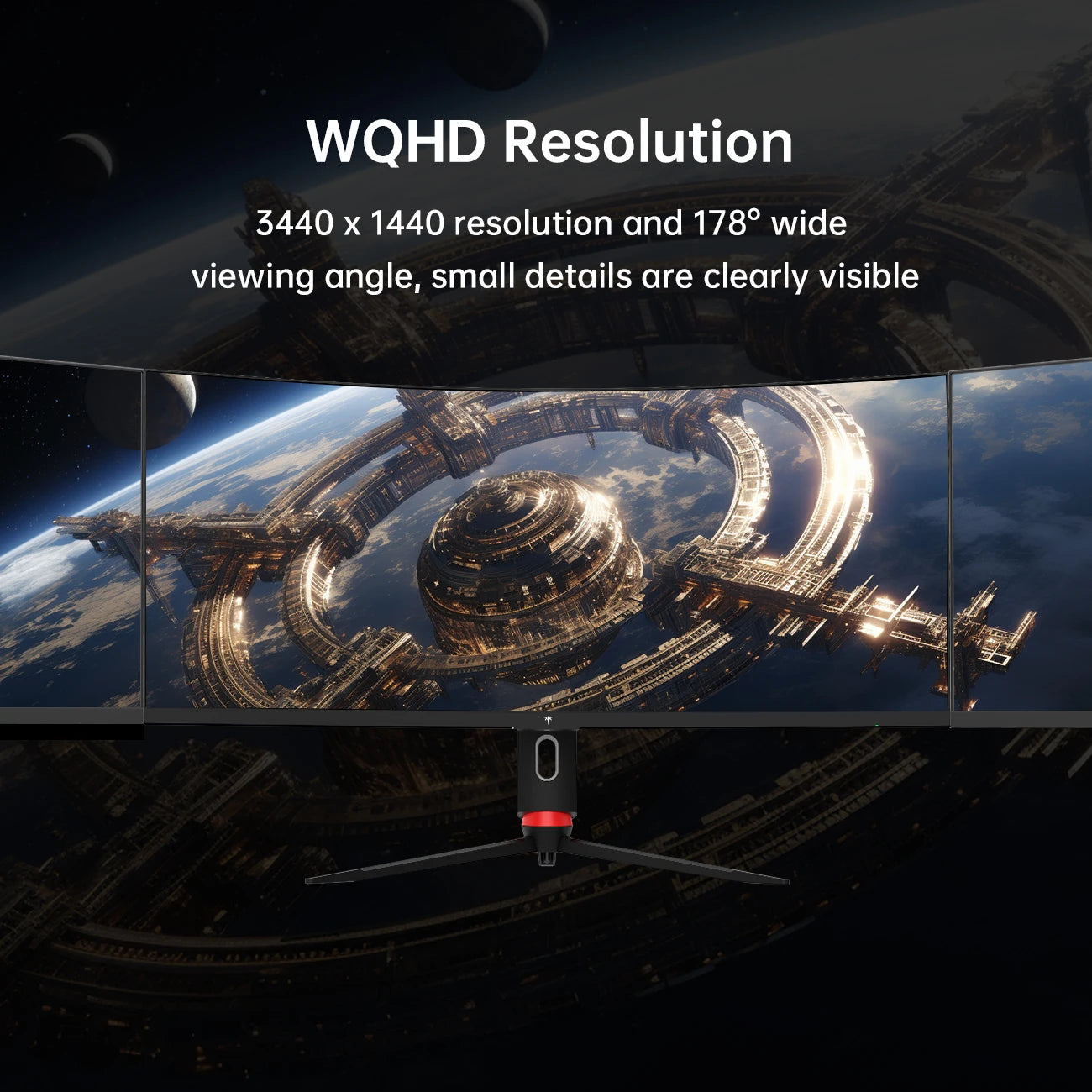 KTC Curved Ultrawide Gaming Monitor 3440x1440p 165Hz Freesync Gsync