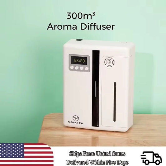 Namste Bluetooth Aroma Diffuser 200ml With 300m3 Coverage Wall Hanging Flat Lay For Home Fragrance Enthusiasts